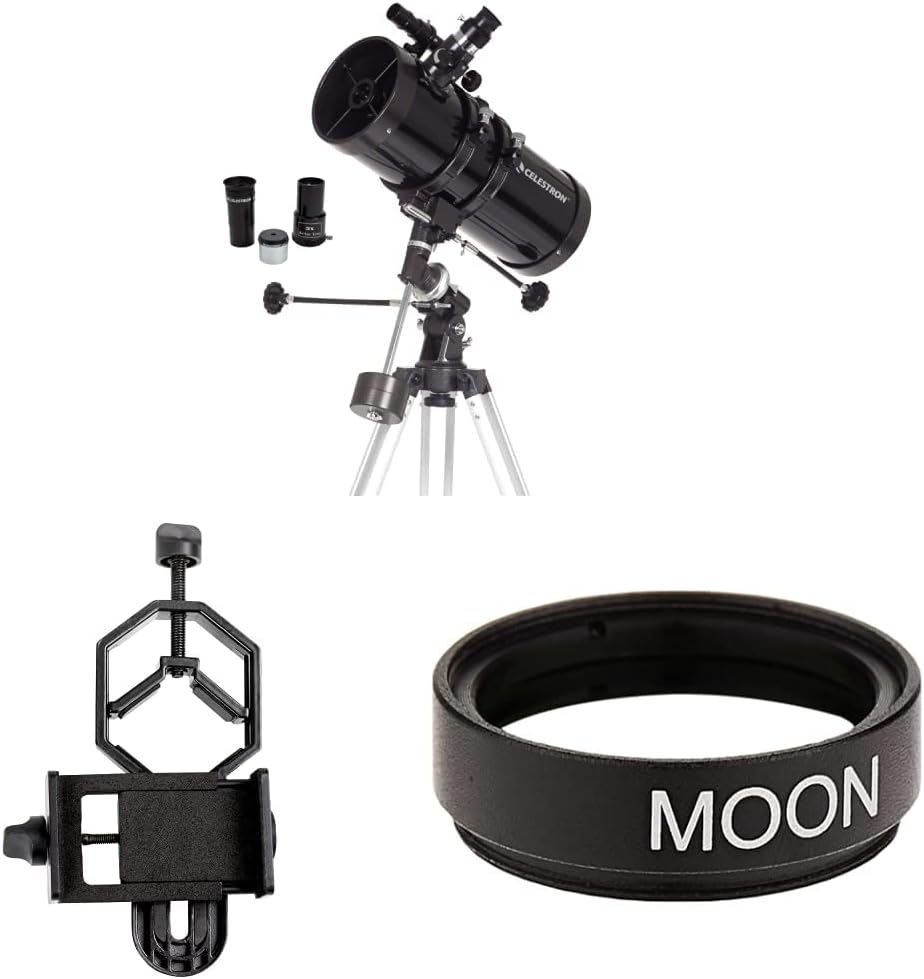 Celestron - PowerSeeker 127EQ Telescope - Manual German Equatorial Telescope for Beginners - Compact and Portable - Bonus Astronomy Software Package - 127mm Aperture