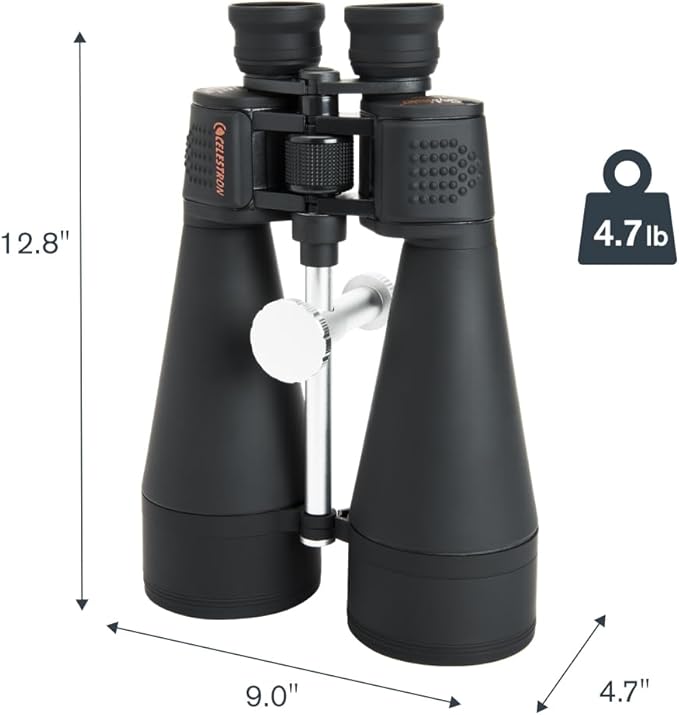 Celestron SkyMaster 20x80 Binoculars – High-Power Binoculars for Astronomy and Long-Range Terrestrial Viewing – Large Aperture with BaK-4 Prisms – Includes Tripod Adapter & Carrying Case