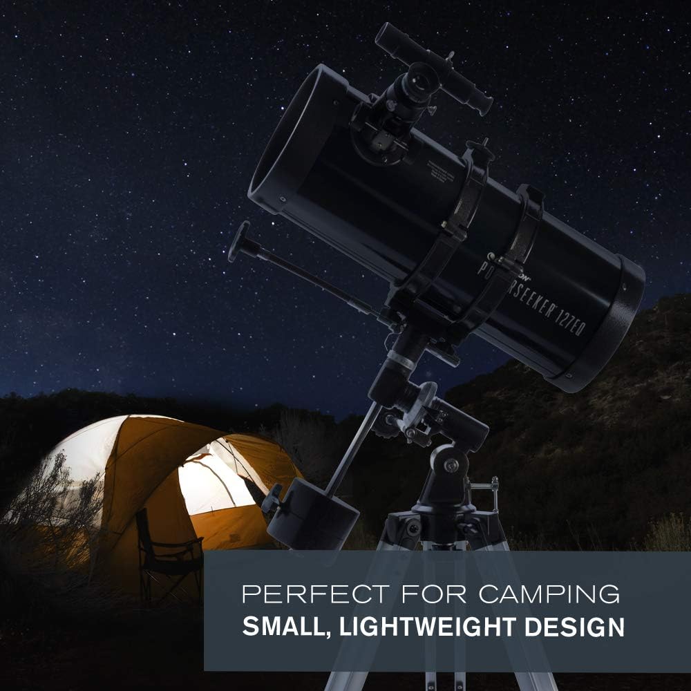Celestron - PowerSeeker 127EQ Telescope - Manual German Equatorial Telescope for Beginners - Compact and Portable - Bonus Astronomy Software Package - 127mm Aperture