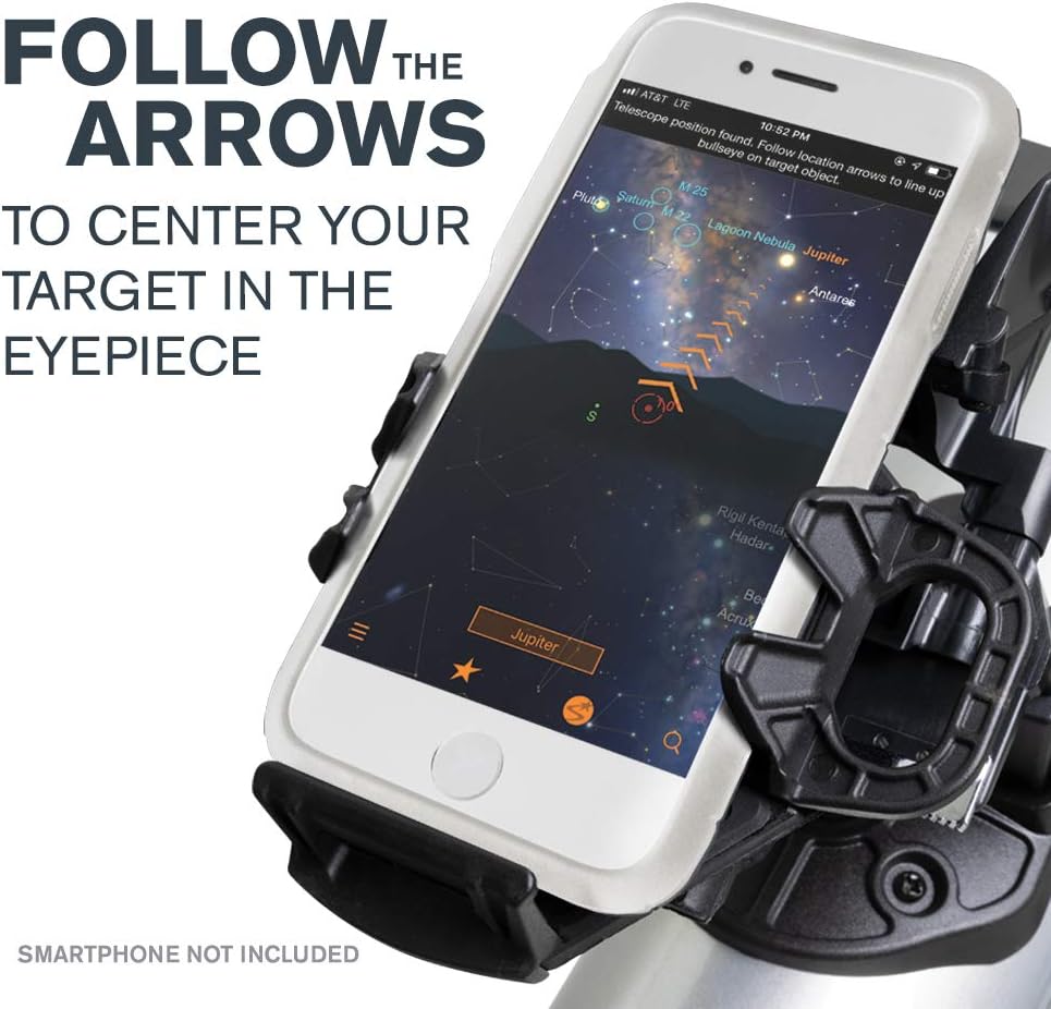 Celestron StarSense Explorer LT 80AZ App-Enabled Telescope – 80mm Refractor with Smartphone Dock & StarSense App – iPhone & Android Compatible – Easy-to-Use for Beginners