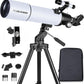 Telescope for Adults High Powered, 80mm Aperture 600mm Telescopes for Adults Astronomy, Travel Telescopio for Beginners with AZ Mount, Backpack, Phone Adapter, Moon Filter