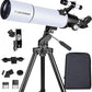 Telescope for Adults High Powered, 80mm Aperture 600mm Telescopes for Adults Astronomy, Travel Telescopio for Beginners with AZ Mount, Backpack, Phone Adapter, Moon Filter