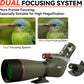 Gosky 20-60x80 Spotting Scope with Phone Adapter, Dual Focusing Waterproof Spotting Scopes for Target Shooting Bird Watching Hunting Wildlife Safari Viewing, BAK4 FMC Spotter Scope with Carrying Case